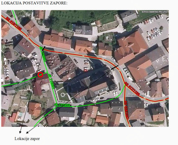 Zapora občinske ceste R2 416/1165