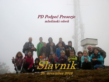 FOTOREPORTAŽA : Mladinski odsek PD Podpeč Preserje na Slavniku  26. 11.2016