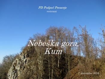 FOTOREPORTAŽA: Izlet veteranov PD Podpeč Preserje na Nebeško goro in Kum 7. 12. 2016