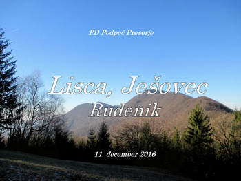 FOTOREPORTAŽA: Izlet PD Podpeč Preserje iz Prapretna na Lisco  11. 12. 2016                        