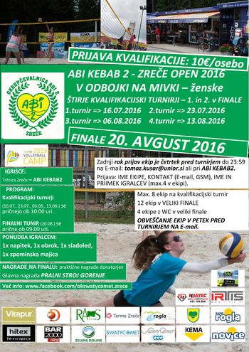 ABI KEBAB 2 - ZREČE OPEN 2016 2.turnir – ženskih ekipe
