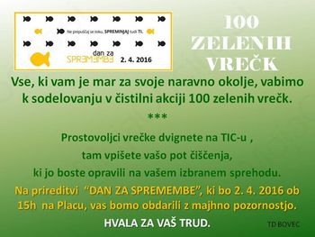 100 zelenih vrečk