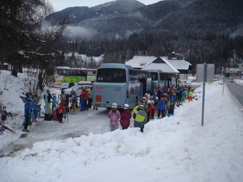 Prihod avtobusa v Kranjsko Goro