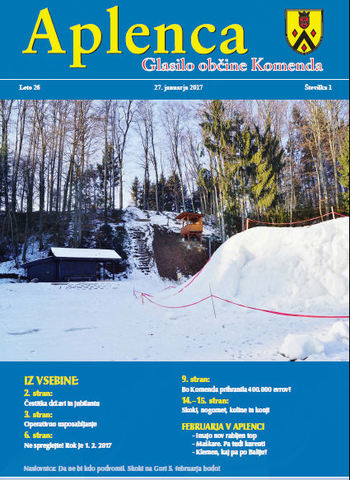 Aplenca – Glasilo občine Komenda 01/2017 Aplenca – Glasilo občine Komenda 01/2017