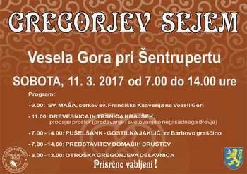 Gregorjev sejem na Veseli Gori pri Šentrupertu