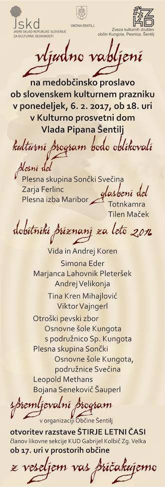 Proslava ob kulturnem prazniku
