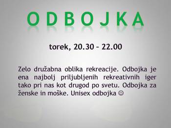 ODBOJKA ZATE - najbolj družabna oblika rekreacije 