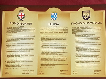 Podpis listine o sodelovanju občine Preddvor z občinama Vodnjan in Blace Podpis listine o sodelovanju občine Preddvor z občinama Vodnjan in Blace