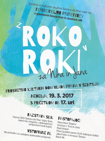 DOBRODELNI KONCERT: Z ROKO V ROKI ZA NIKA IN JANA.