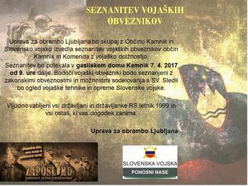 SEZNANITEV VOJAŠKIH OBVEZNIKOV