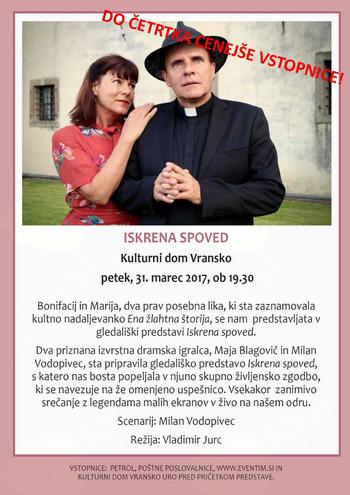 ISKRENA SPOVED, 31. 3. 2017