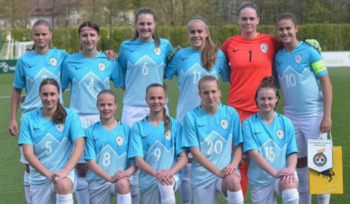 Marcela Kos iz ŠD Preddvor prispevala dva gola za slovensko reprezentanco
