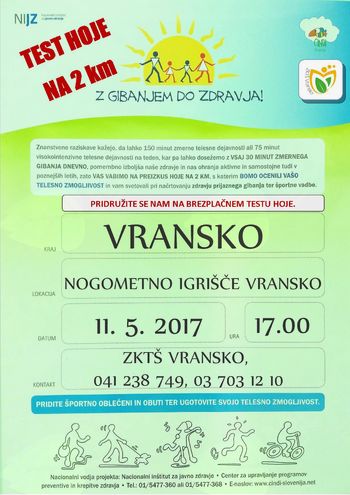 TEST HOJE NA 2 KM (PRIDRUŽITE SE NAM NA BREZPLAČNEM TESTU HOJE)