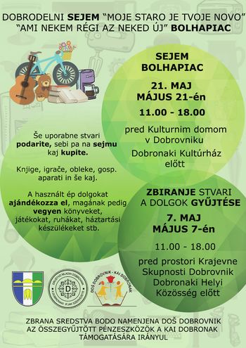 Dobrodelni sejem "MOJE STARO JE TVOJE NOVO" / "AMI NEKEM REGI AZ NEKED UJ" bolhapiac