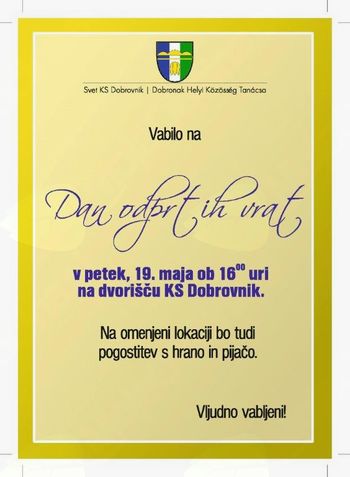 Dan odprtih vrat/Nyílt nap
