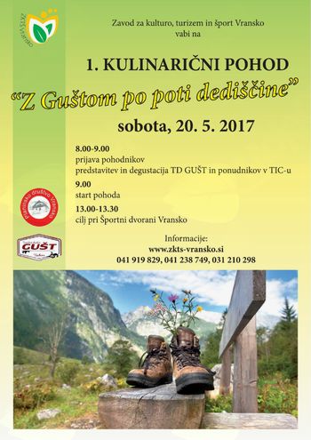 1. KULINARIČNI POHOD "Z Guštom po poti dediščine", 20. maj 2017