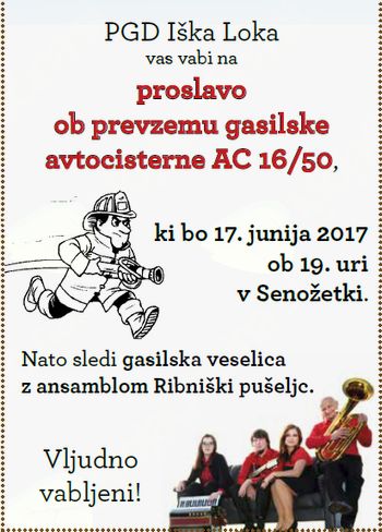 Gasilska veselica Iška Loka