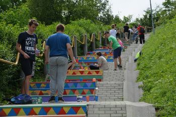 Stopnice na Čečovje v poletnih barvah Stopnice na Čečovje v poletnih barvah