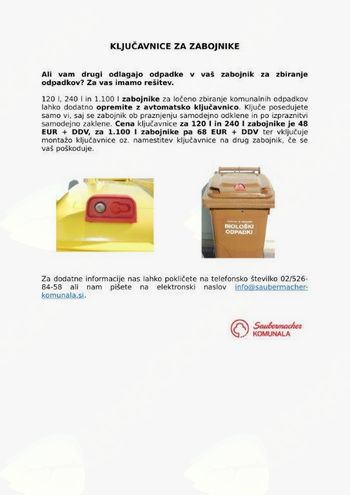 KLJUČAVNICE ZA ZABOJNIKE/ZÁR A HULLADÉKGYŰJTŐKRE (KUKÁKRA)