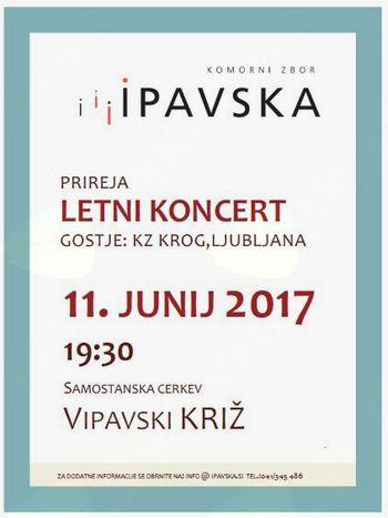  Letni koncert Komornega zbora Ipavska z gosti