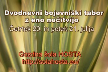 Dvodnevni bojevniški tabor z eno nočitvijo