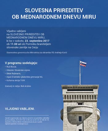 SLOVESNOST OB MEDNARODNEM DNEVU MIRU
