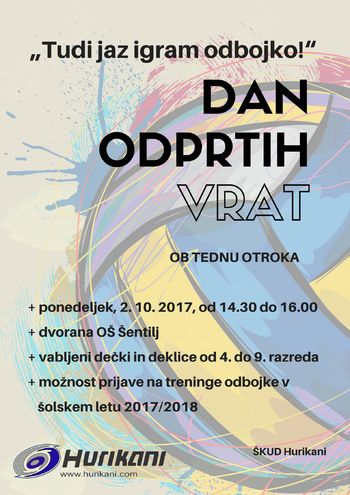 Dan odprtih vrat: "Tudi jaz igram odbojko"
