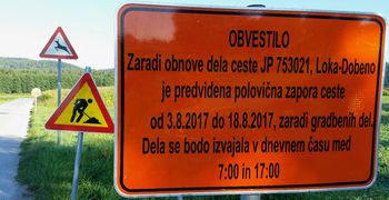 Krajani Dobena sodelovali pri širitvi in obnovi ceste