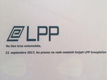 Na Dan brez avtomobila, 22. septembra 2017, bo prevoz na vseh mestnih linijah LPP brezplačen