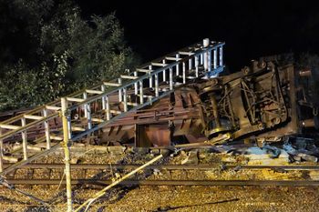 Na železniški postaji Verd iztiril tovorni vagon