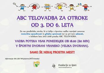 ŠE NEKAJ PROSTIH MEST – ABC TELOVADBA ŠE NEKAJ PROSTIH MEST – ABC TELOVADBA