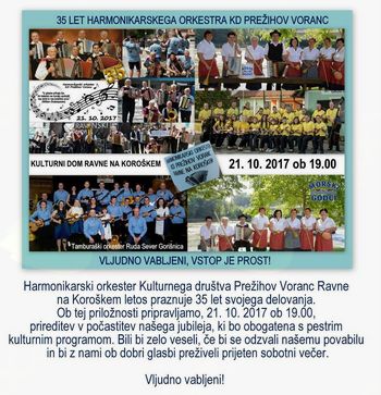 35-letnica Harmonikarskega orkestra KD Prežihov Voranc Ravne