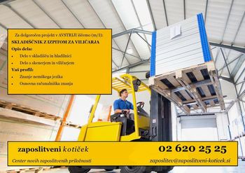 PROSTO DELOVNO MESTO VILIČARIST (AUT)