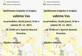 Hvala jeseni v Kresnicah