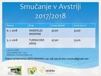 SMUČANJE V AVSTRIJI 2018