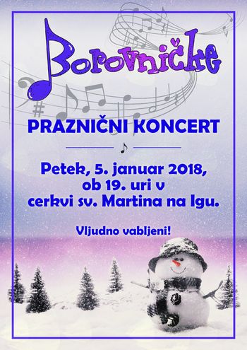 Praznični koncert Borovničk Praznični koncert Borovničk