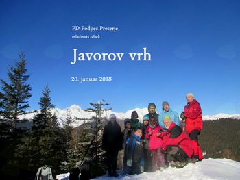 FOTOREPORTAŽA : Mladinski odsek PD Podpeč Preserje na Javorovem vrhu 20.1.2018