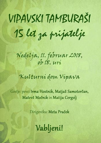 Koncert Vipavskih tamburašev: 15 let s prijatelji 