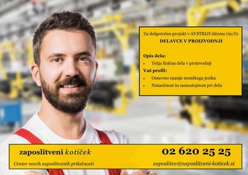 PROSTA DELOVNA MESTA V PROIZVODNJI (AUT)