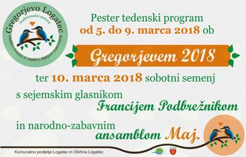 Gregorjevo in Gregorjev sejem 2018 v Logatcu