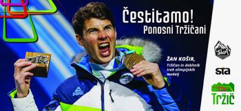 Sprejem za bronastega olimpijca Žana Koširja