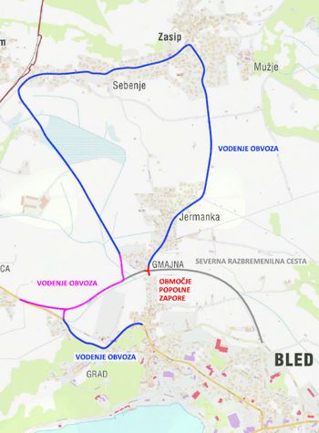 Odsek Partizanske ceste na trasi Severne razbremenilne ceste ponovno popolnoma zaprt
