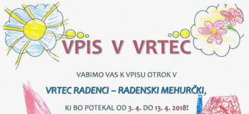 Vpis v vrtec Radenci