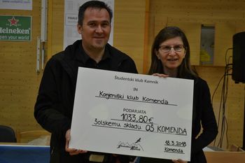 Zahvala Študentskemu klubu Kamnik
