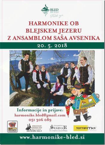 6. srečanje harmonikaric in harmonikarjev ob Blejskem jezeru z ansamblom Saša Avsenika