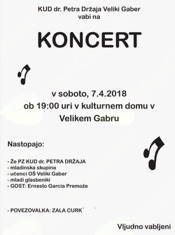 Letni koncert KUD dr. Petra Držaja