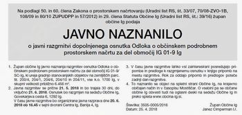 Javno naznanilo Javno naznanilo