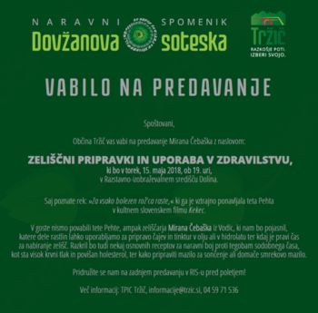 Predavanje - Zeliščni pripravki in uporaba v zdravilstvu
