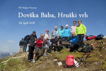 FOTOREPORTAŽA : PD na Dovški Babi  29.4.2018