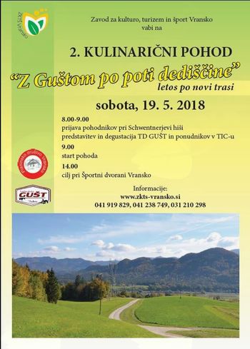 2. KULINARIČNI POHOD NA VRANSKEM "Z Guštom po poti dediščine"